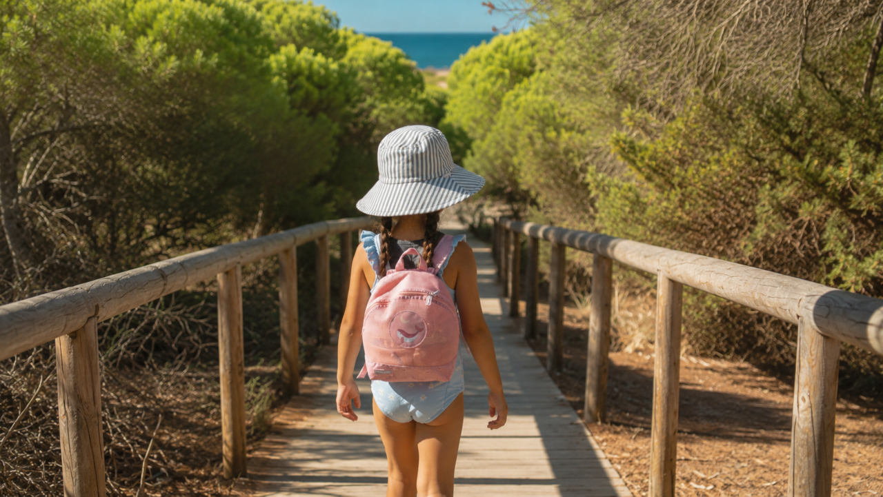 Fotos de niña jugando con juguetes de playa Tutete